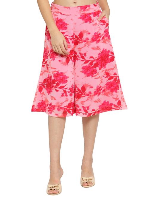 mid waist floral culottes - 15628090 - Very Small Image - 1