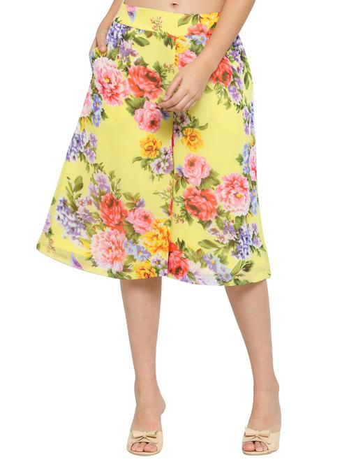 mid waist floral culottes - 15628096 - Very Small Image - 1