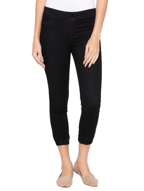drawstring waist cuffed jeggings - 15628273 - Very Small Image - 1