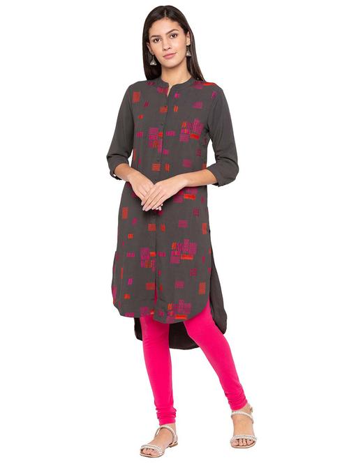 embroidered high low kurta - 15628297 - Very Small Image - 1
