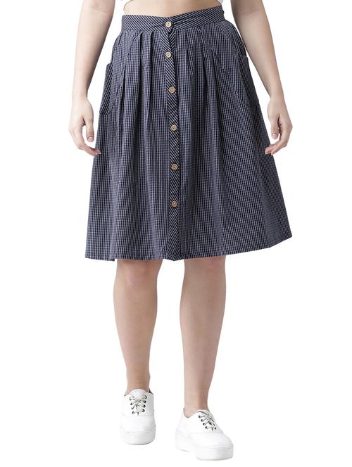 button down checkered skirt - 15628333 - Very Small Image - 1