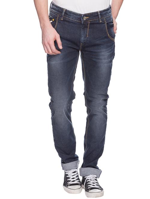 blue cotton washed jeans - 15628349 - Very Small Image - 1