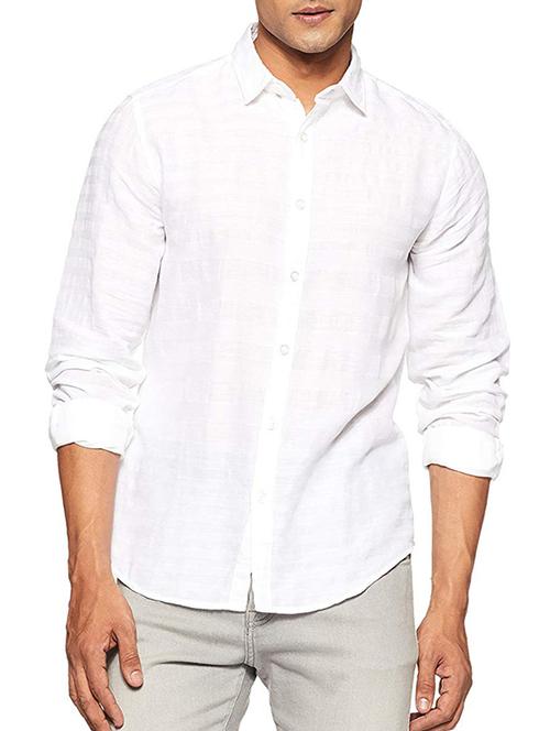 white cotton casual shirt - 15628545 - Very Small Image - 1