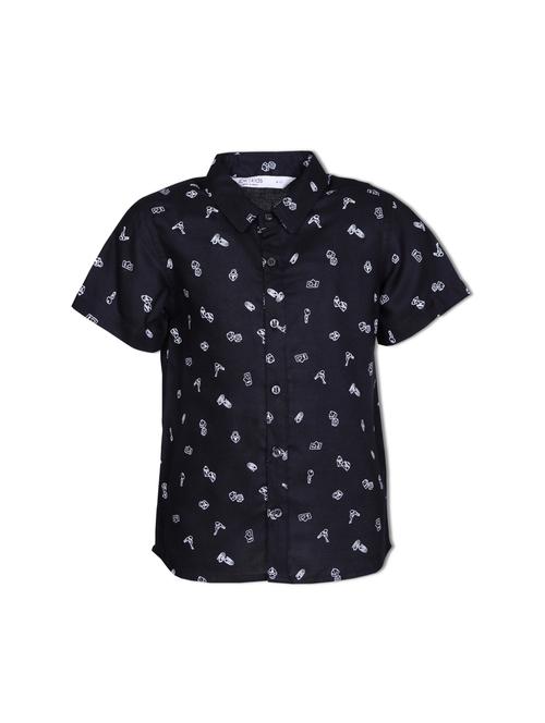 curved hem quirky print shirt - 15628685 - Very Small Image - 1