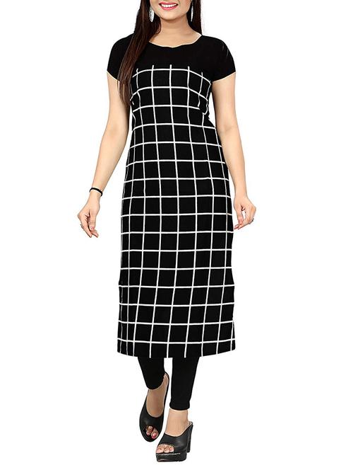 checkered straight kurta - 15629767 - Very Small Image - 1