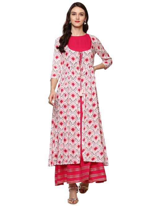 layered gotta work hem kurta - 15630125 - Very Small Image - 1