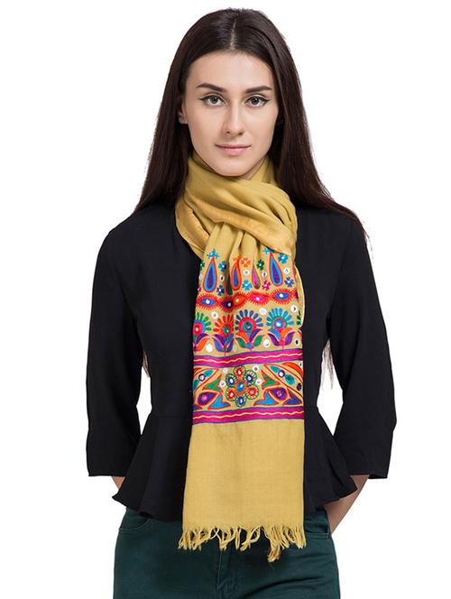 embroidered mirror work stole - 15630231 - Very Small Image - 1