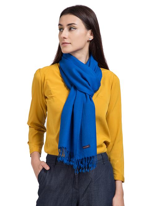 blue woolen stole - 15630246 - Very Small Image - 1