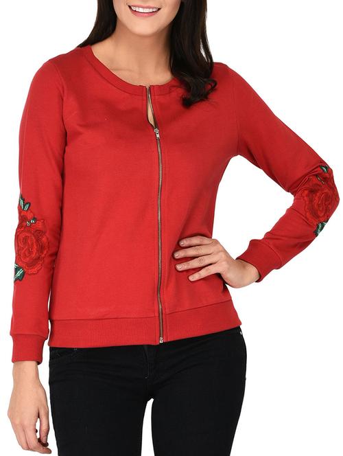 floral embroidered sleeved sweatshirt - 15630765 - Very Small Image - 1