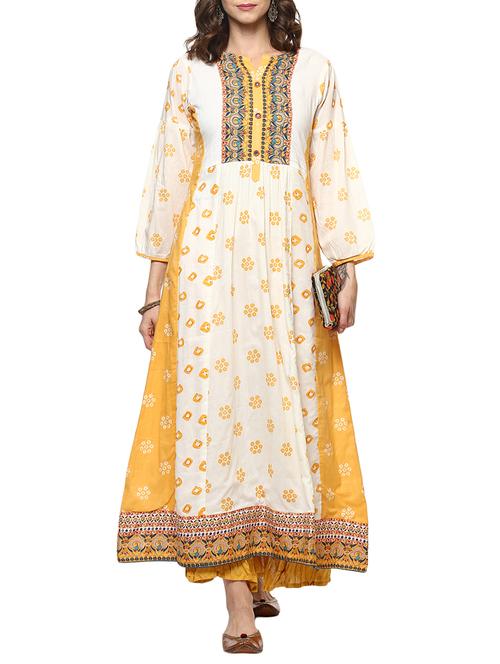 a-line embroidered kurta - 15632203 - Very Small Image - 1