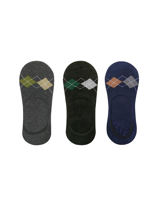 men pack of 3 printed no show sock - 15634838 - Very Small Image - 1
