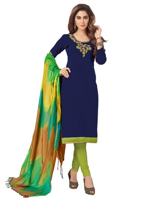 zardosi work churidaar suit - 15636508 - Very Small Image - 1