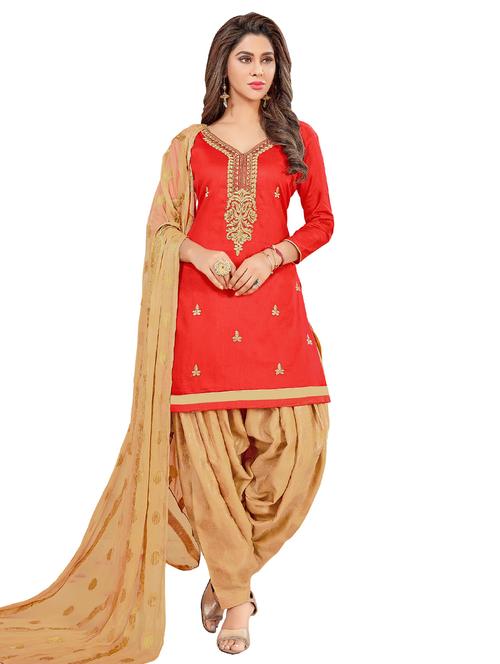 embroidered unstitched salwar suit - 15636531 - Very Small Image - 1