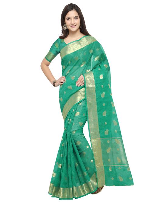 zari conversational kota doria saree with blouse - 15636824 - Very Small Image - 1