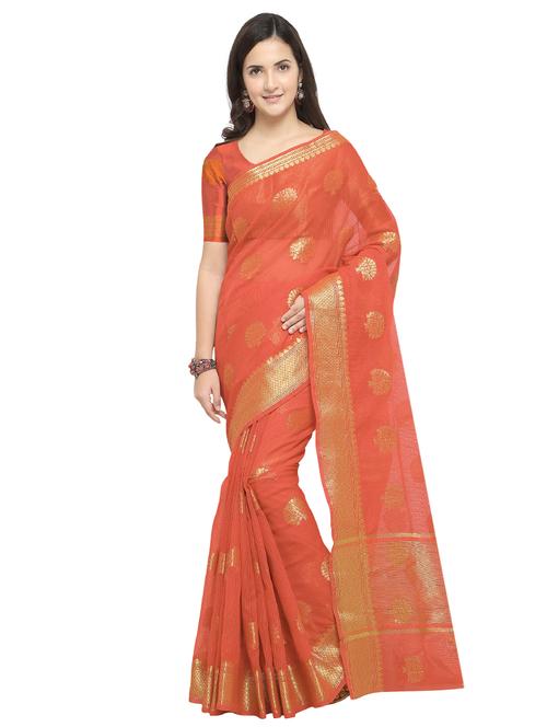 zari motifs kota doria saree with blouse - 15636828 - Very Small Image - 1