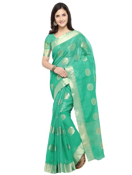 zari motifs kota doria saree with blouse - 15636835 - Very Small Image - 1