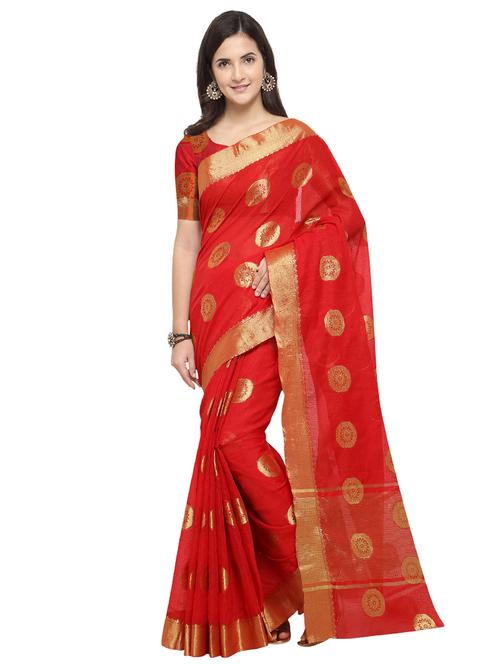 zari motifs kota doria saree with blouse - 15636836 - Very Small Image - 1
