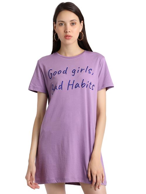 quirky text t-shirt dress - 15637829 - Very Small Image - 1
