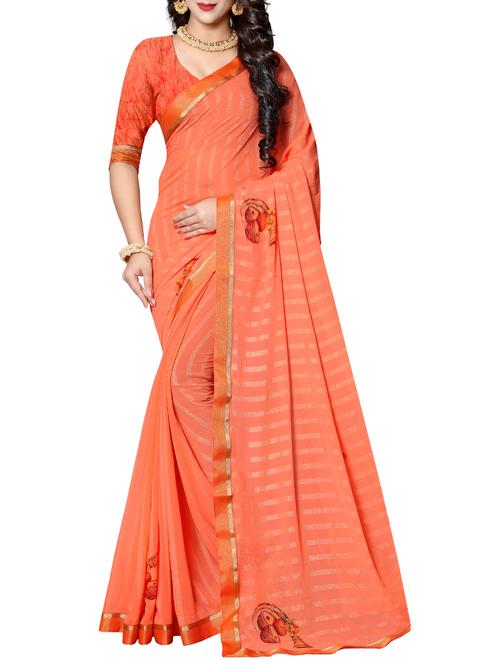 digital graphic printed saree with blouse - 15640050 - Very Small Image - 1