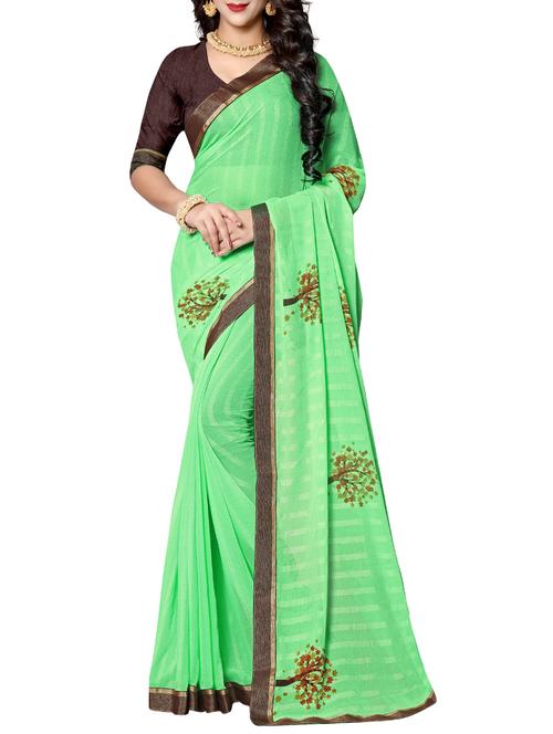 digital graphic printed saree with blouse - 15640051 - Very Small Image - 1