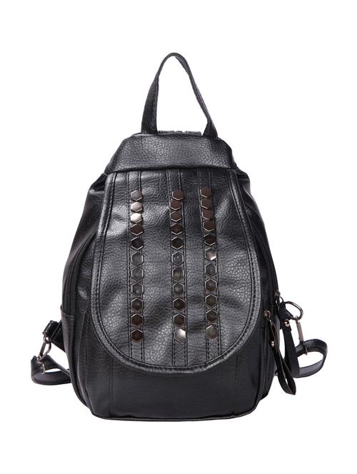 black leatherette (pu) fashion backpack - 15640433 - Very Small Image - 1
