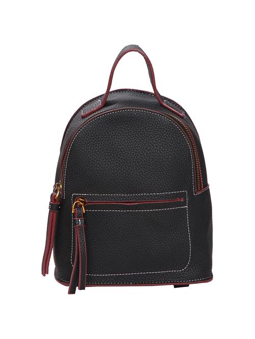 black leatherette (pu) fashion backpack - 15640435 - Very Small Image - 1