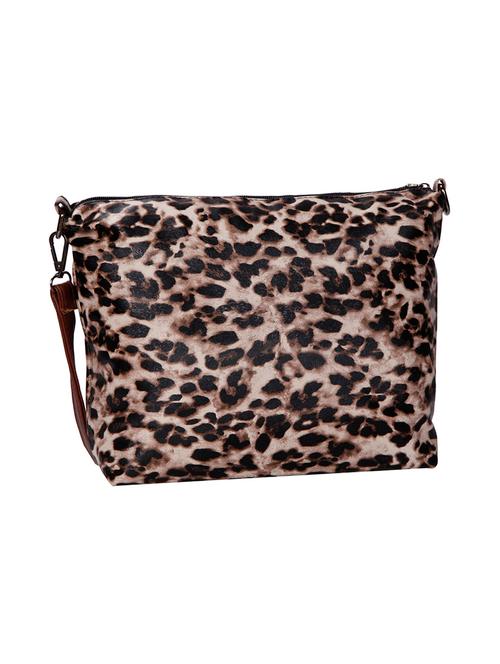 brown leatherette (pu) sling bag - 15640548 - Very Small Image - 1