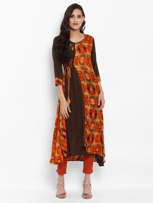 layered printed kurta - 15640746 - Very Small Image - 1