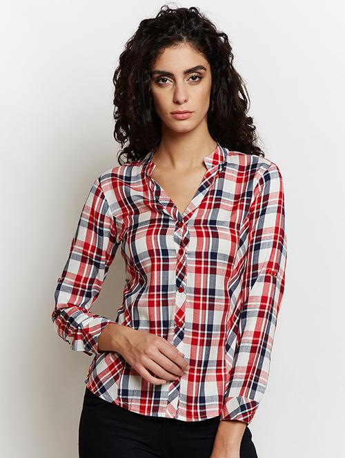 checkered straight shirt - 15640800 - Very Small Image - 1