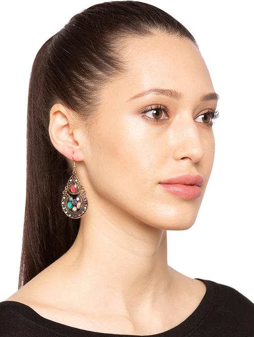 multi colored stone earrings - 15641128 - Very Small Image - 1