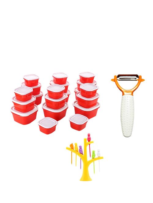 combo 20 pcs cereal jar + smart vegetable straight peeler + fruit fork - 15642087 - Very Small Image - 1
