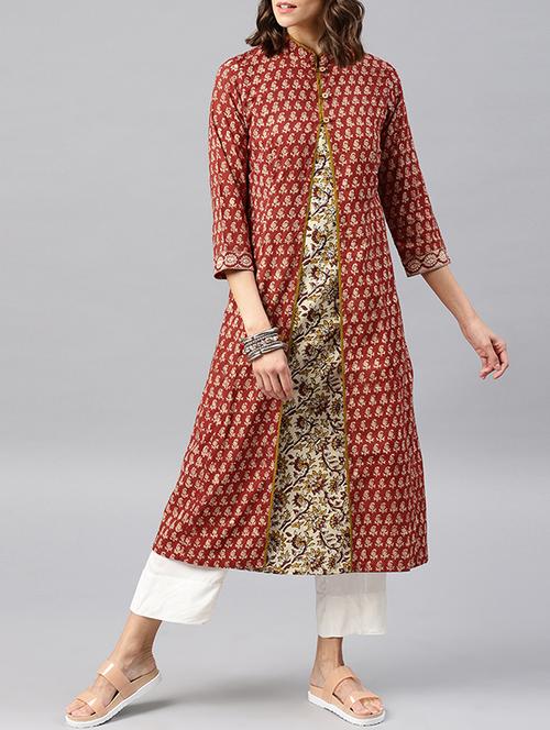 layered printed kurta - 15642308 - Very Small Image - 1