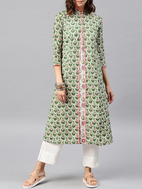 layered printed kurta - 15642310 - Very Small Image - 1
