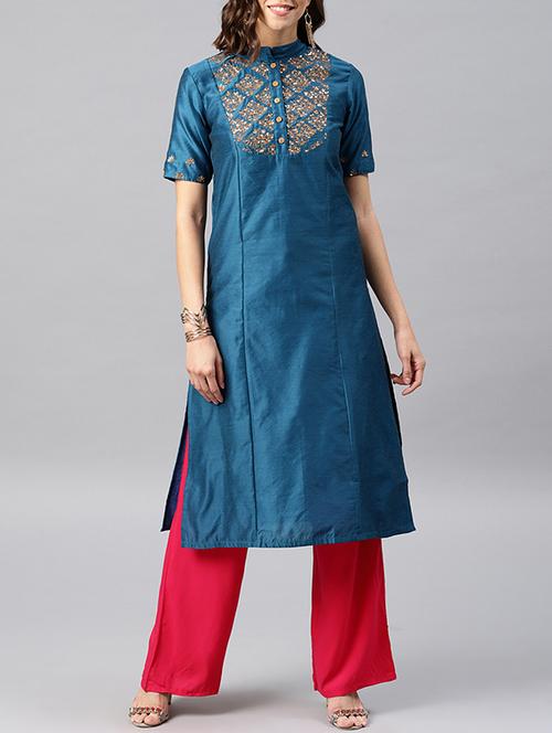 embellished princess cut kurta - 15642315 - Very Small Image - 1