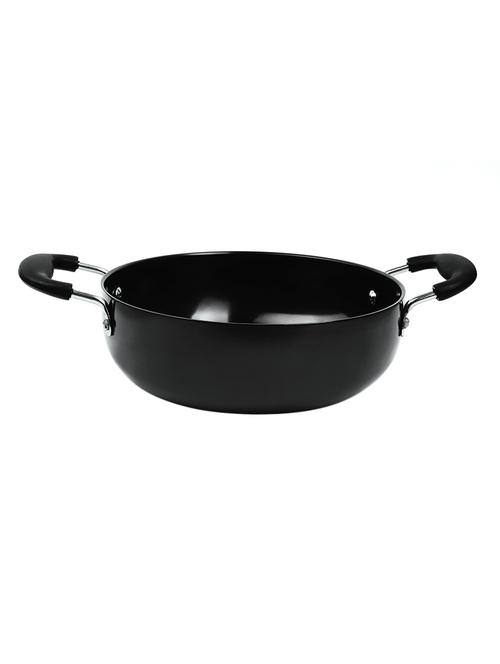 hardanodised deep kadai,dia-29 cm,3mm,aluminium, 5000 ml, black - 15642421 - Very Small Image - 1
