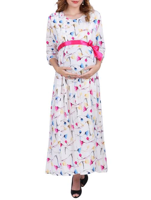 tie-knot floral maternity dress - 15643790 - Very Small Image - 1