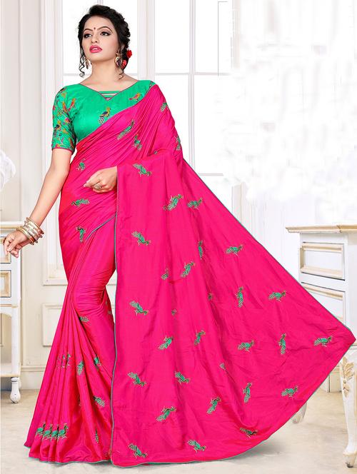conversational embroidered saree - 15644444 - Very Small Image - 1