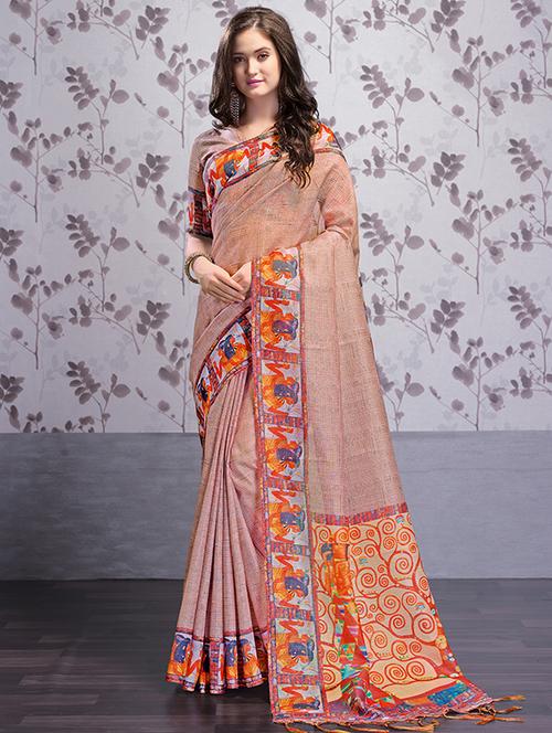 digital printed saree with blouse - 15644623 - Very Small Image - 1