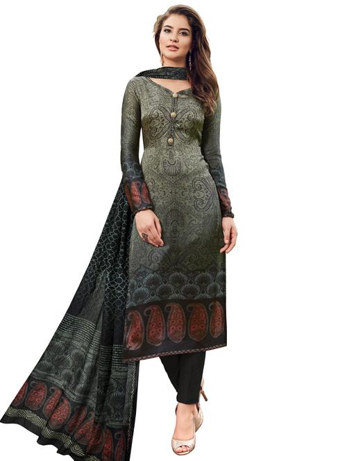 digital printed unstitched churidaar suit - 15645229 - Very Small Image - 1
