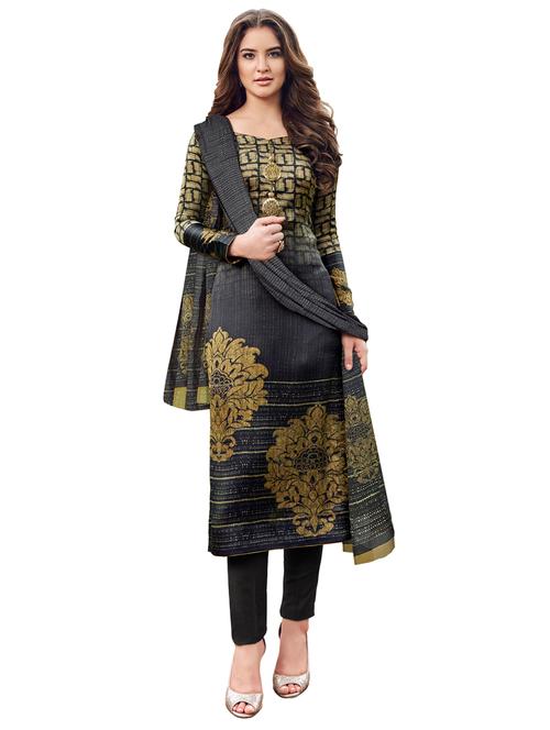 digital printed unstitched churidaar suit - 15645230 - Very Small Image - 1