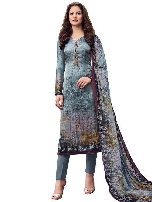 digital printed unstitched pant suit - 15645232 - Very Small Image - 1