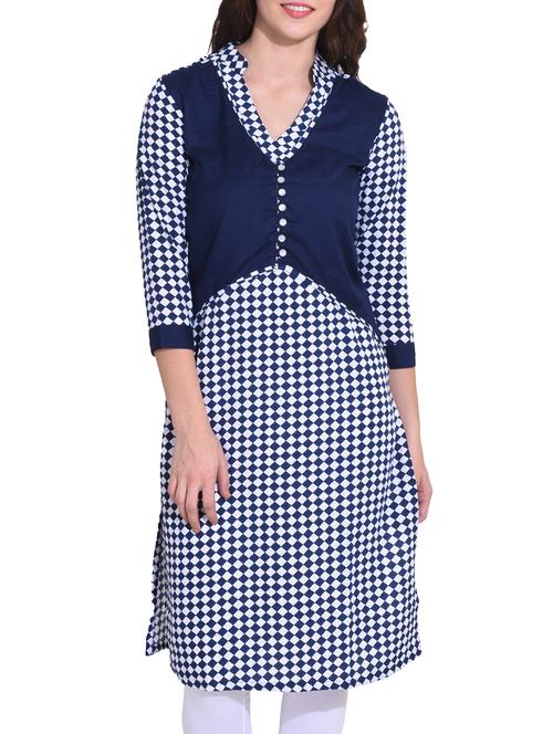 straight checkered kurta - 15645856 - Very Small Image - 1