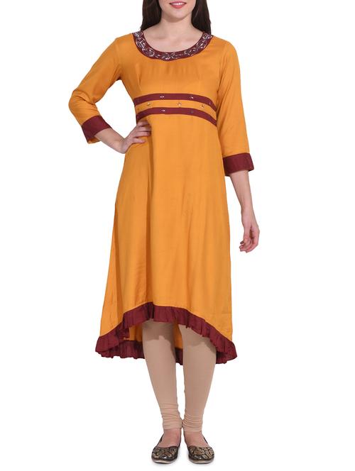 women's high-low kurta - 15645860 - Very Small Image - 1
