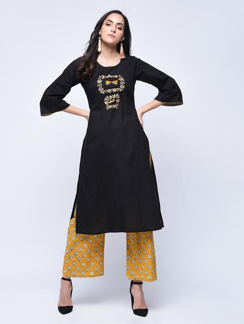 embroidered straight kurta - 15647832 - Very Small Image - 1