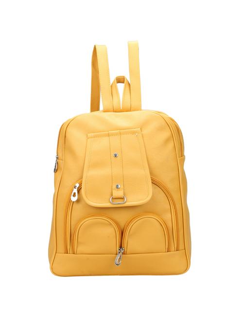 yellow leatherette (pu) fashion backpack - 15648233 - Very Small Image - 1
