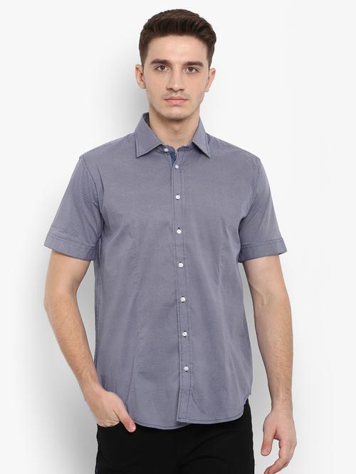 blue cotton casual shirt - 15648655 - Very Small Image - 1