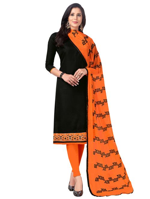 embroidered unstitched churidaar suit - 15649329 - Very Small Image - 1