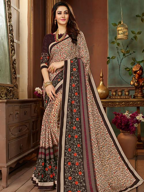 ditsy floral printed saree - 15649565 - Very Small Image - 1