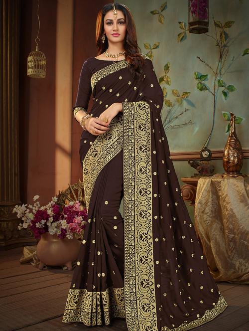 floral embroidered saree - 15650448 - Very Small Image - 1