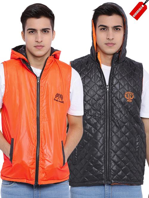 orange polyester casual jacket - 15651248 - Very Small Image - 1